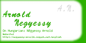 arnold negyessy business card